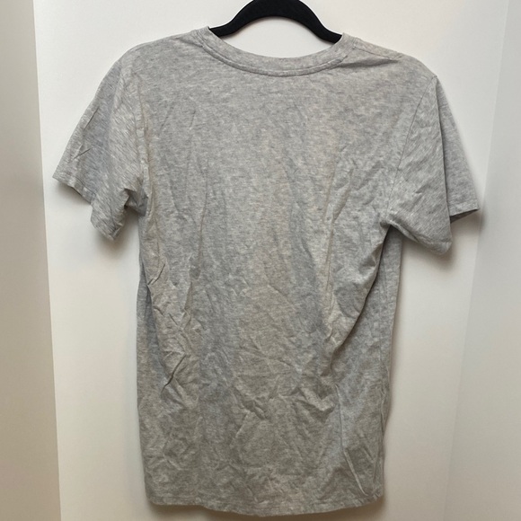 Mighty Fine Gray Tee with Red Rose Design - Picture 3 of 3